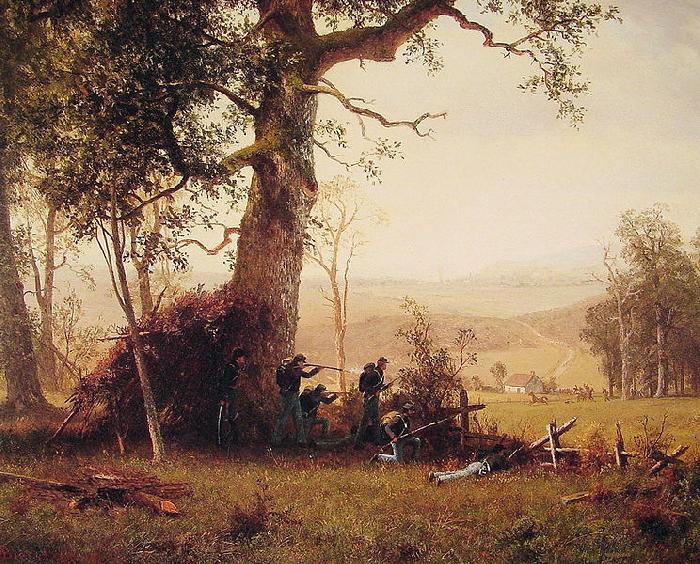 Albert Bierstadt Guerrilla_Warfare (Picket Duty In Virginia)